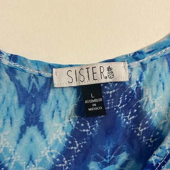 Sister Women CoverUp Size L blue and white - Picture 2 of 6
